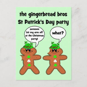 die Lebkuchenbrot, St Patrick's Day Party Postkarte