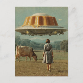 Die Leckerei des fliegenden UFO Postkarte
