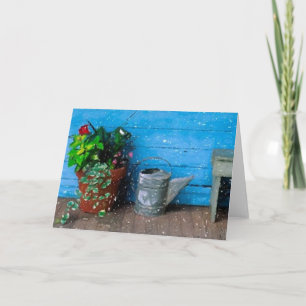 Die leere Grußkarte des Bauernhauses Karte