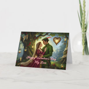 Die legendäre Romanze des Sherwood Forest Feiertagskarte