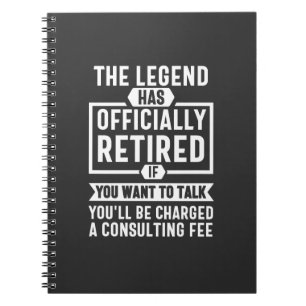 die Legende amtlich erschöpft hat Notizblock