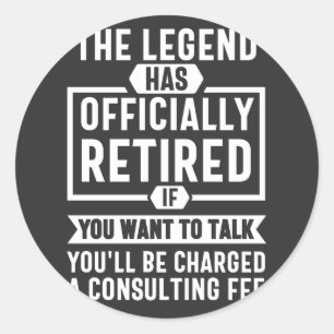 die Legende amtlich erschöpft hat Runder Aufkleber