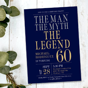 Die Legende, der Mythos, der Mann - 60. Geburtstag Einladung