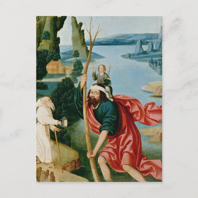 Die Legende des Hl. Christopher Postkarte (Vorderseite)