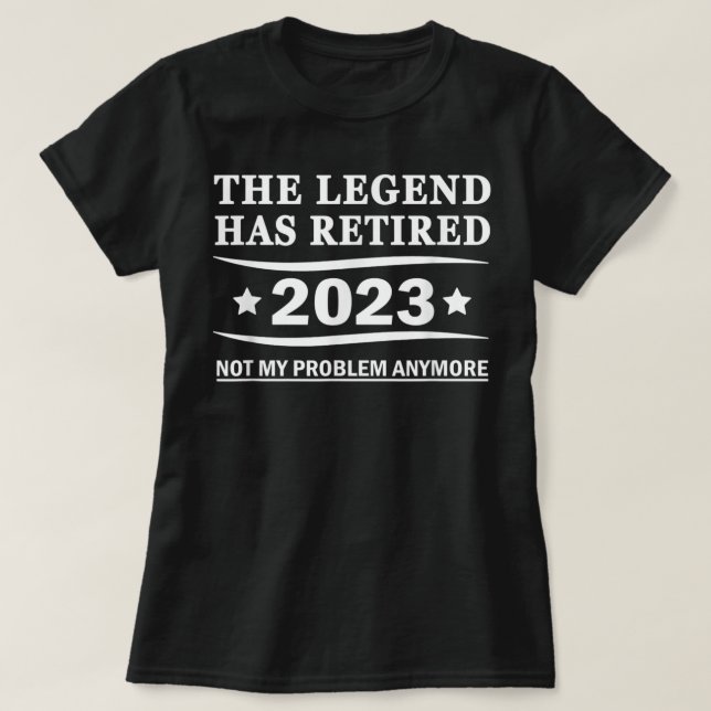 Die Legende hat 2023, Männer und Frauen Repräsenta T-Shirt (Design vorne)