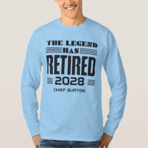 Die Legende hat das Ruhestand des Polizeichefs zur T-Shirt