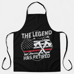 Die Legende hat die Ruhestandsregelung für Feuerw Schürze