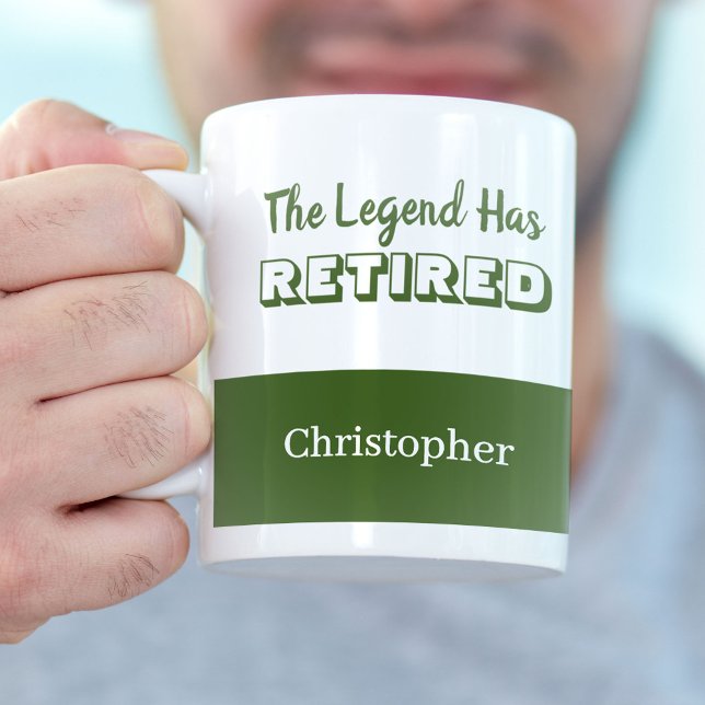Die Legende hat grünes Weiß zurückgenommen Kaffeetasse (Von Creator hochgeladen)