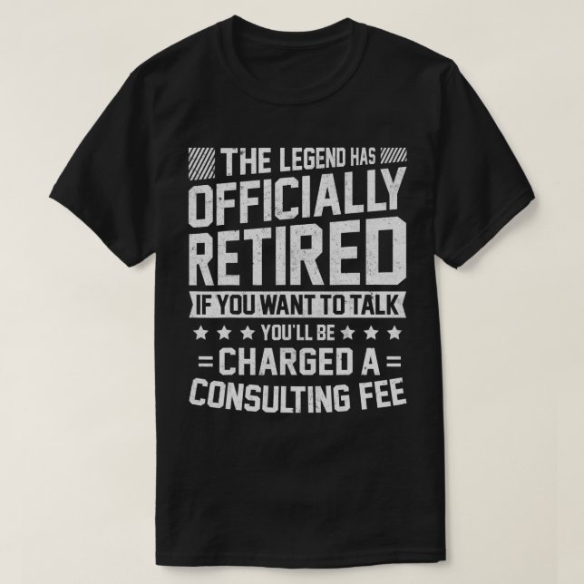 Die Legende hat Männer Offiziell zurückgezogen Ret T-Shirt (Design vorne)