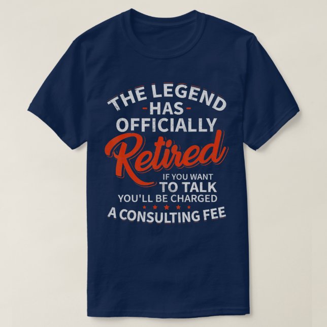 Die Legende hat Männer Offiziell zurückgezogen Ret T-Shirt (Design vorne)