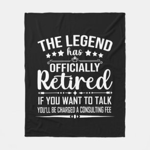 Die Legende hat offiziell den unsicheren Ruhestand Fleecedecke