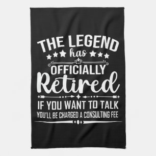 Die Legende hat offiziell den unsicheren Ruhestand Geschirrtuch