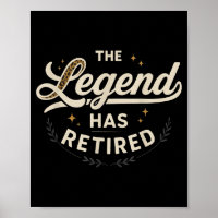 Die Legende hat sich zur Ruhe gesetzt Vintage-Schr