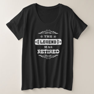 Die Legende hat weibliche Rentengeschenke zurückg Große Größe T-Shirt