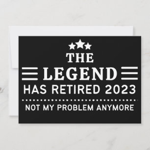 Die Legende ist 2023 in Rente gegangen, ist nicht  Feiertagskarte