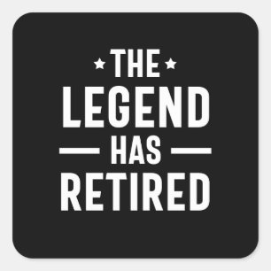 Die Legende ist erschöpft Quadratischer Aufkleber