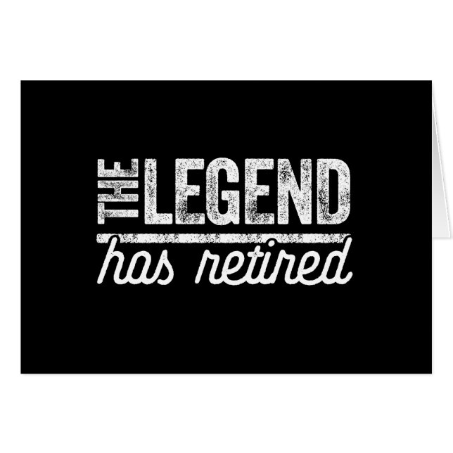 die Legende ist in Rente gegangen (Vorderseite (Horizontal))