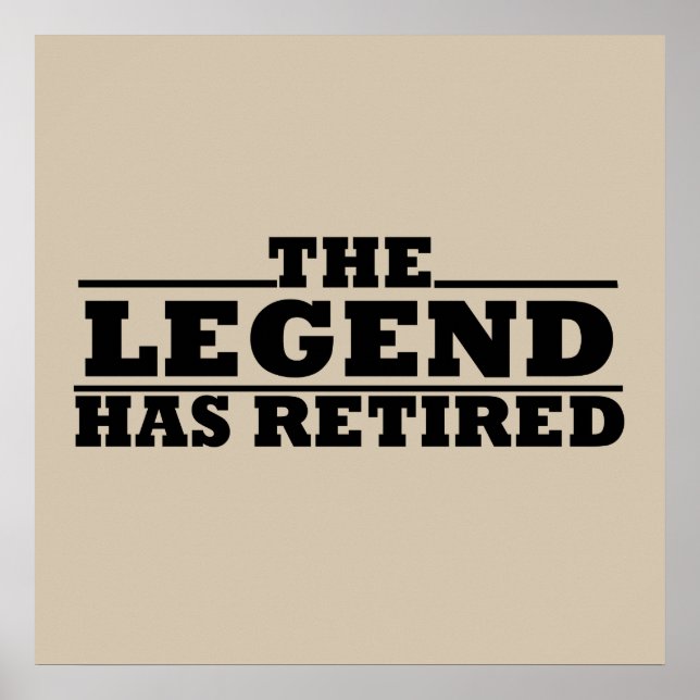 die Legende ist in Rente gegangen Poster (Vorne)