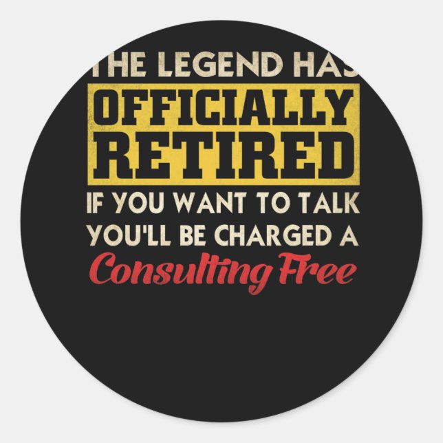 Die Legende ist offiziell erschöpft, wenn du Will Runder Aufkleber (Vorderseite)