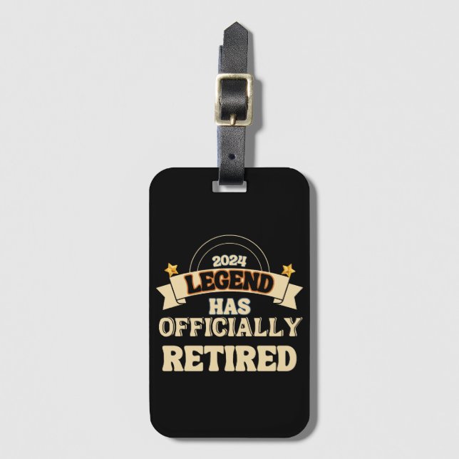 Die Legende ist offiziell in Rente gegangen Gepäckanhänger (Vorderseite Vertikal)