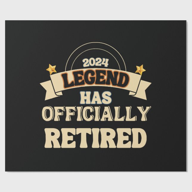 Die Legende ist offiziell in Rente gegangen Geschenkpapier (Flach)