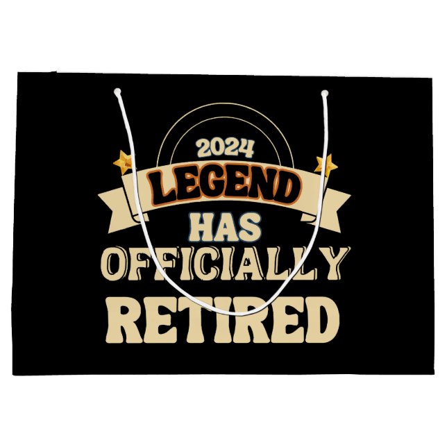 Die Legende ist offiziell in Rente gegangen Große Geschenktüte (Rückseite)