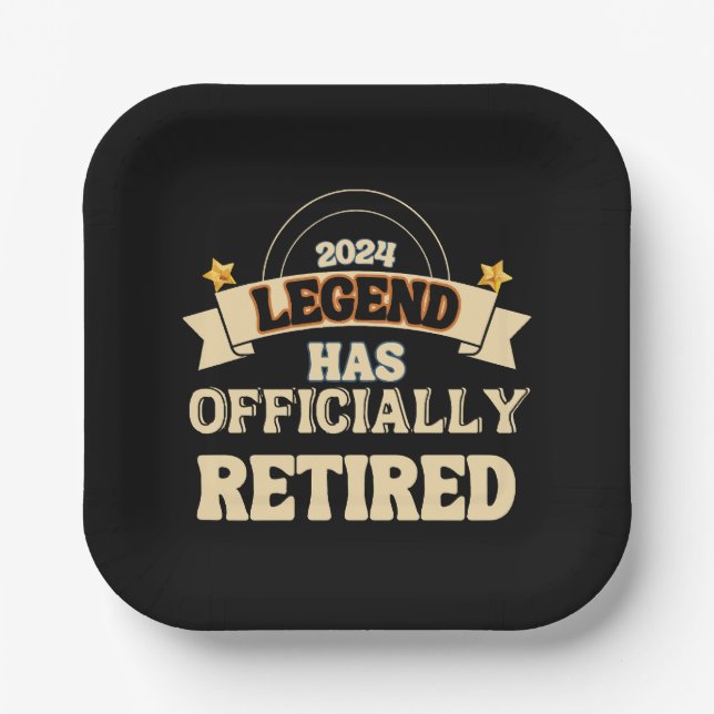 Die Legende ist offiziell in Rente gegangen Pappteller (Vorderseite)