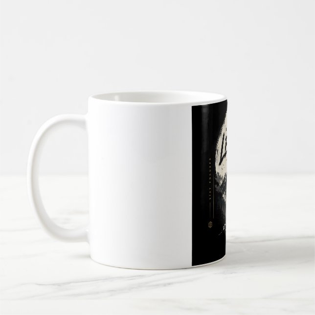 Die Legende Vintage Berg Grafik Kaffeetasse (Links)