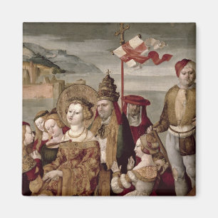 Die Legende von St Ursula, c.1530 (Öl auf Platte) Magnet