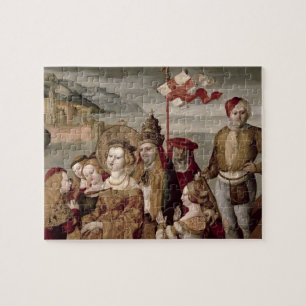 Die Legende von St Ursula, c.1530 (Öl auf Platte) Puzzle