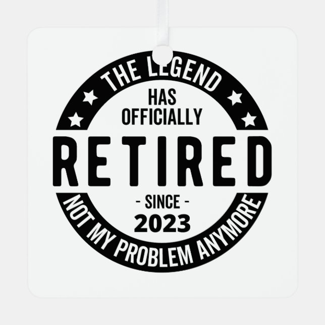 Die Legende wurde offiziell erschöpft, erschöpft 2 Ornament Aus Metall (Vorderseite)