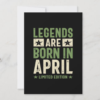 Die Legenden sind im April - April - Geburtstag Ge Einladung