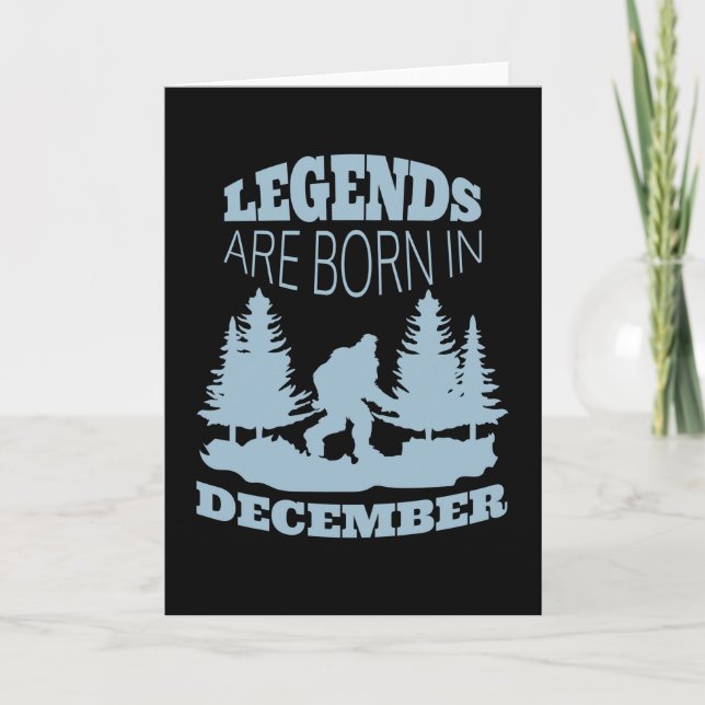 Die Legenden sind im Dezember Geboren Karte (Vorderseite)