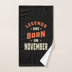 Die Legenden sind im November - November zum Gebur Handtuch