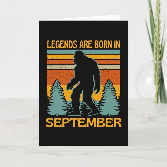 Die Legenden sind im September in Bigfoot Geboren Karte (Vorderseite)