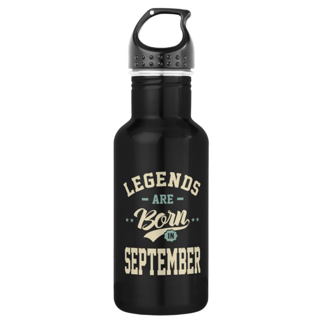 Die Legenden sind im September - September zum Geb Edelstahlflasche (Vorderseite)