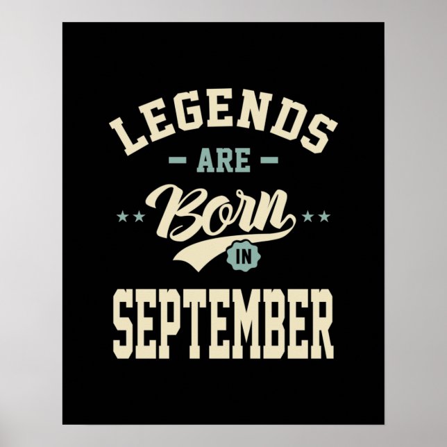 Die Legenden sind im September - September zum Geb Poster (Vorne)