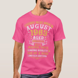 Die Legenden waren im August 1963 Geboren 59 Jahre T-Shirt