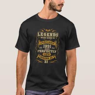 Die Legenden waren im Januar 1991 Geboren 31. Gebu T-Shirt