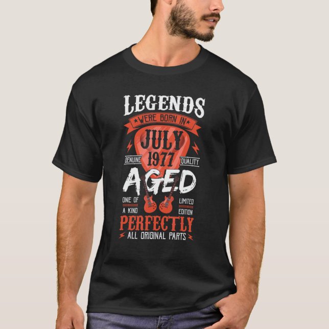 Die Legenden waren im Juli 1975 in Plektrum Gitarr T-Shirt (Vorderseite)