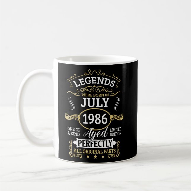 Die Legenden waren im Juli 1986 Geboren 37. Geburt Kaffeetasse (Links)