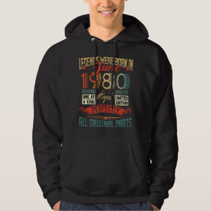Die Legenden waren im Juni 1980 Geboren, 42 Jahre  Hoodie