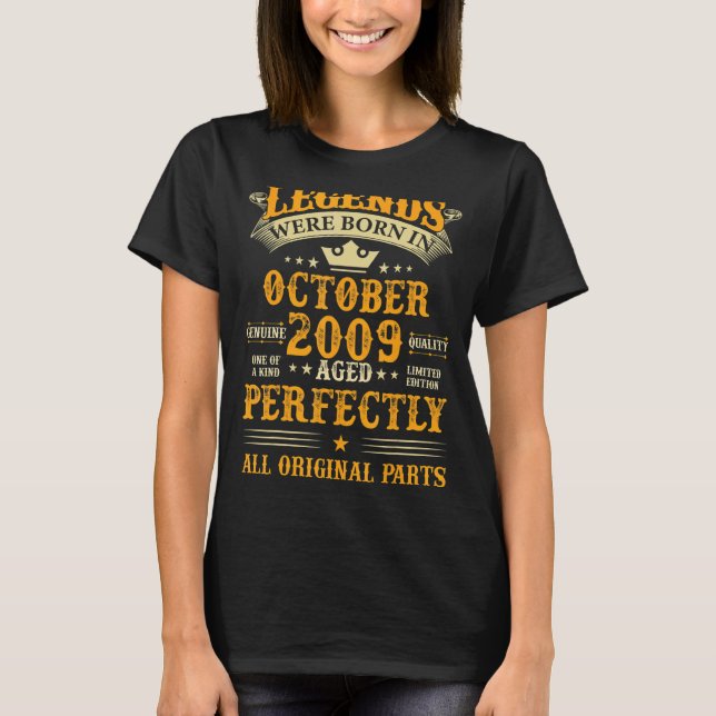 Die Legenden waren im Oktober 2009 Geboren, 13 Jah T-Shirt (Vorderseite)