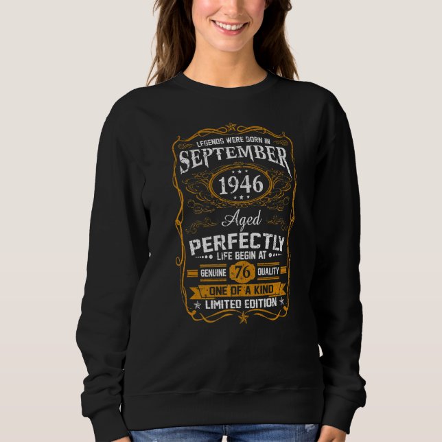 Die Legenden waren im September 1946 am 76. Geburt Sweatshirt (Vorderseite)