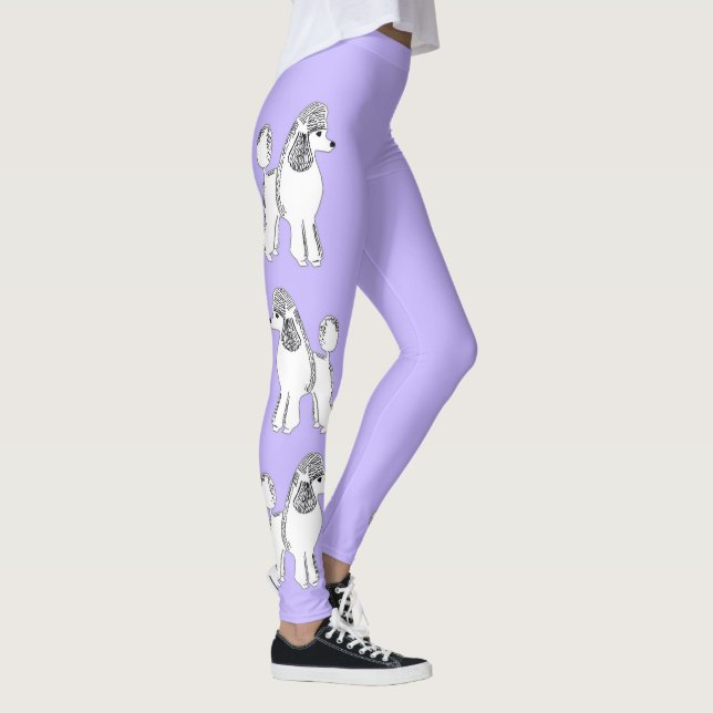 Die Leggings der weiße Pudel-lila Frauen (Rechts)