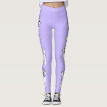Die Leggings der weiße Pudel-lila Frauen