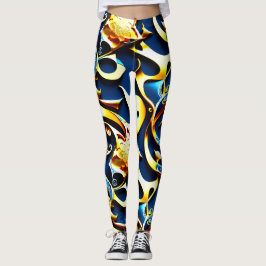 Die Leggings des Golden Blue Arabesque