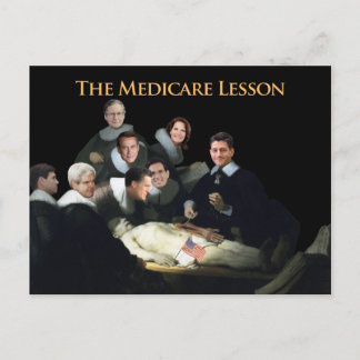 Die Lehre aus Medicare Postkarte