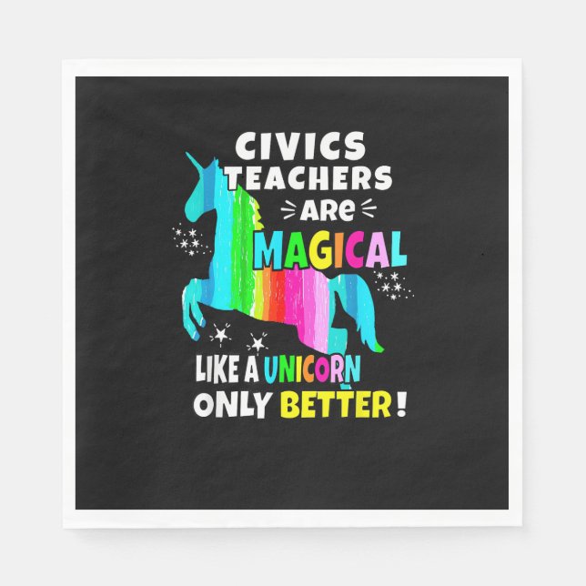 Die Lehrer sind magisch wie ein Einhorn Serviette (Vorderseite)