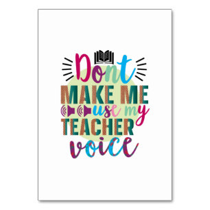 Die Lehrerin bringt mich nicht dazu, meine Lehrers Tischnummer